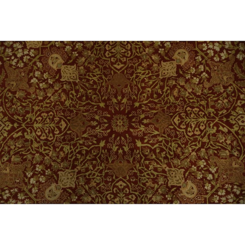 Hand Knotted Oriental 100% Wool Carpet Traditional Floral Oranges & Rust Ziegler Area Rug - 6' 0'' X 6' 1''