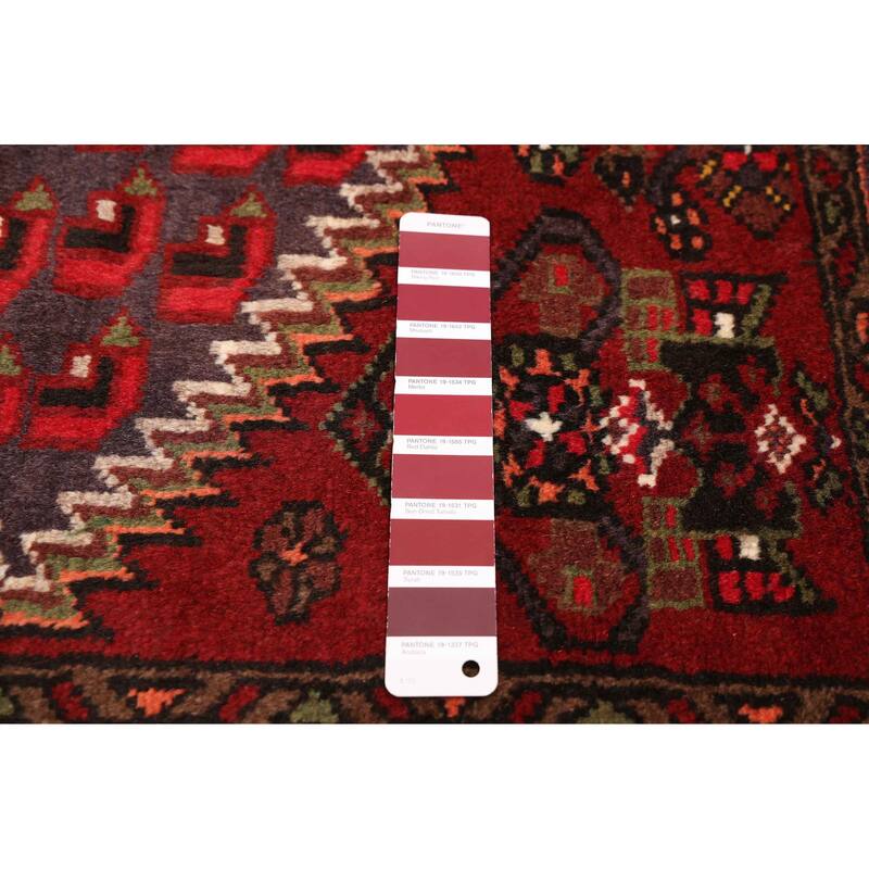 ECARPETGALLERY Hand-knotted Andelz Dark Red Wool Rug - 4'2 x 6'7