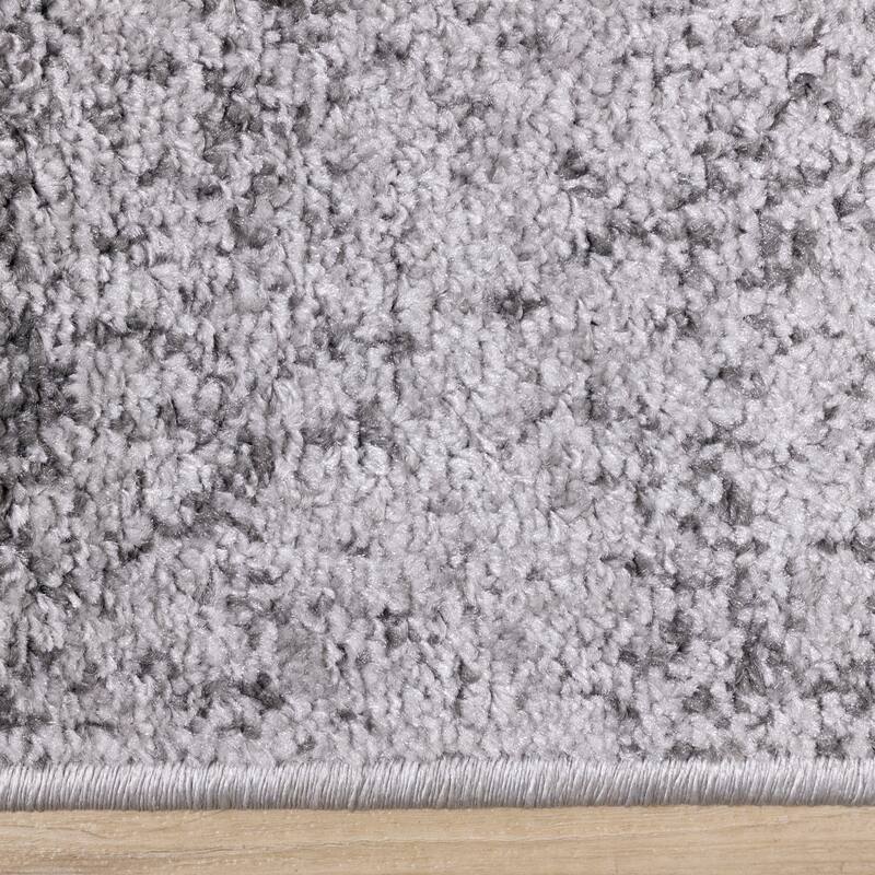 Flynn Collection - Grey/White Distressed Squares Rug