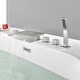 preview thumbnail 2 of 10, Waterfall Deck Mount Tub Faucet With Handheld Shower Brass Roman Bathtub Faucet Modern Tub Filler With Sprayer