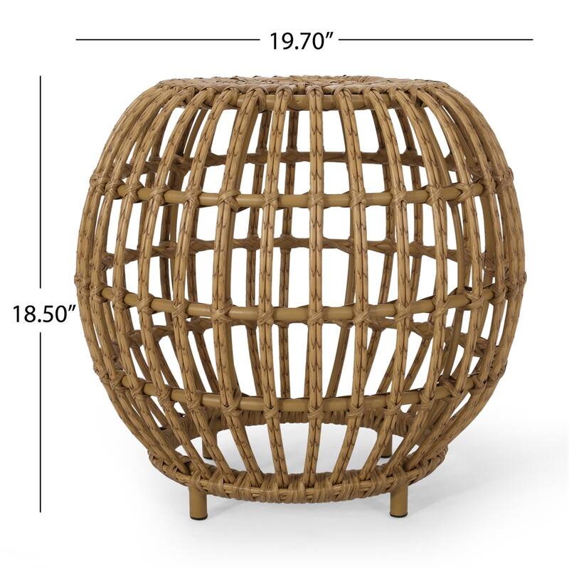 19.7" Wicker Coffee Table