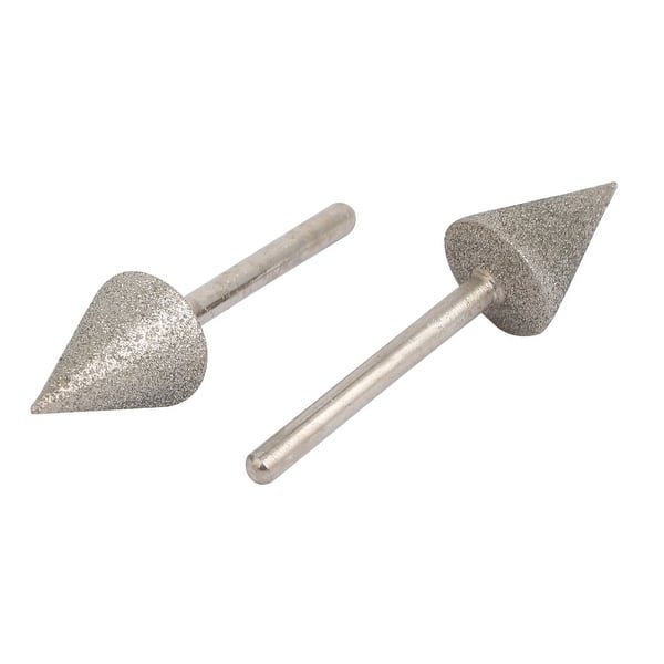 12mmx45mm Diamond Coated Tapered Shape Grinding Mandrel Mounted Points 10pcs