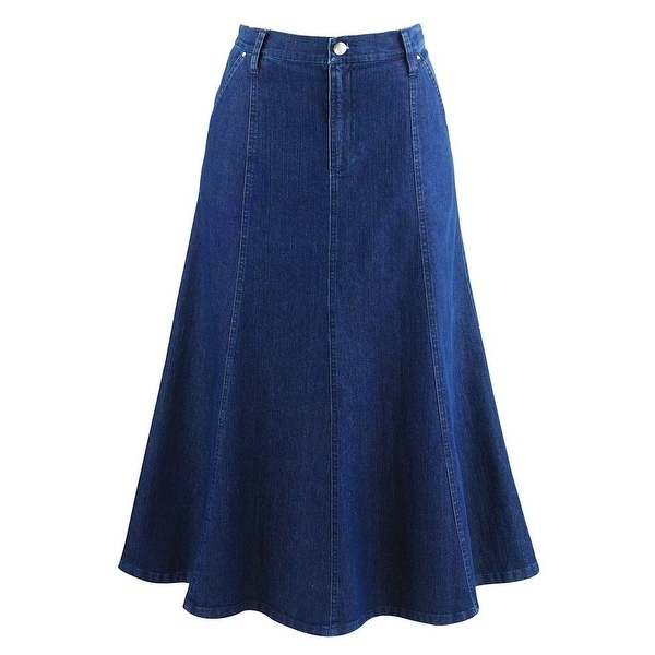 Women's 8-Gore Denim Riding Maxi Skirt - 31.5" Long