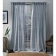 preview thumbnail 21 of 37, ATI Home Bella Sheer Hidden Tab Top Curtain Panel Pair 54X84 - melrose blue