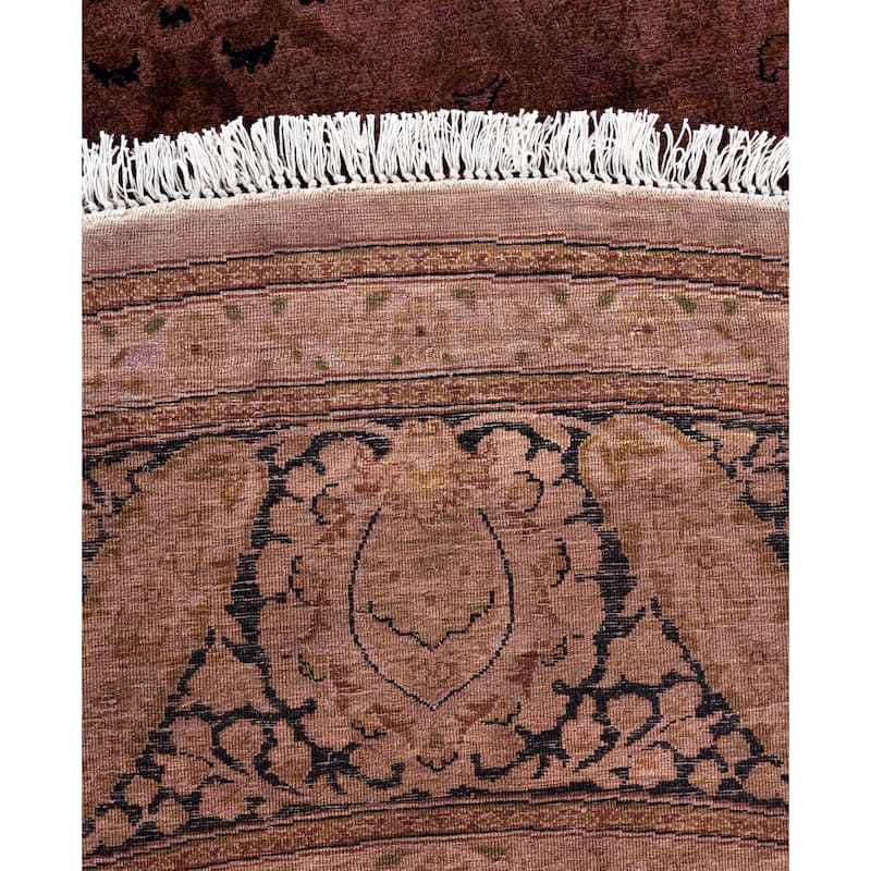 Overdyed One-of-a-Kind Hand-Knotted Area Rug - Purple - 9' 1" x 9' 1"