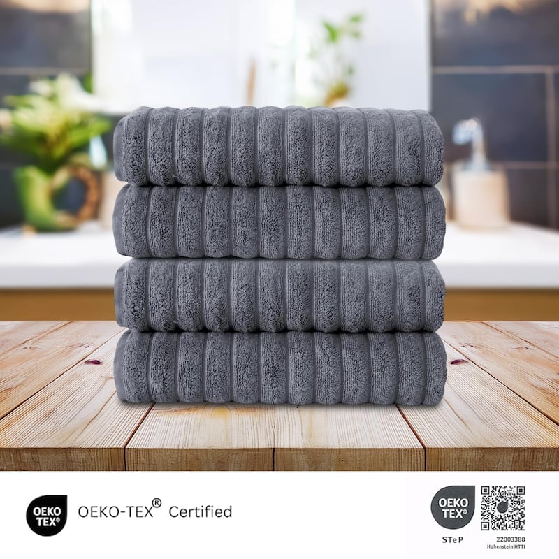 Brampton Turkish Cotton 4 Piece Bath Towels Set Heavyweight 27x54"
