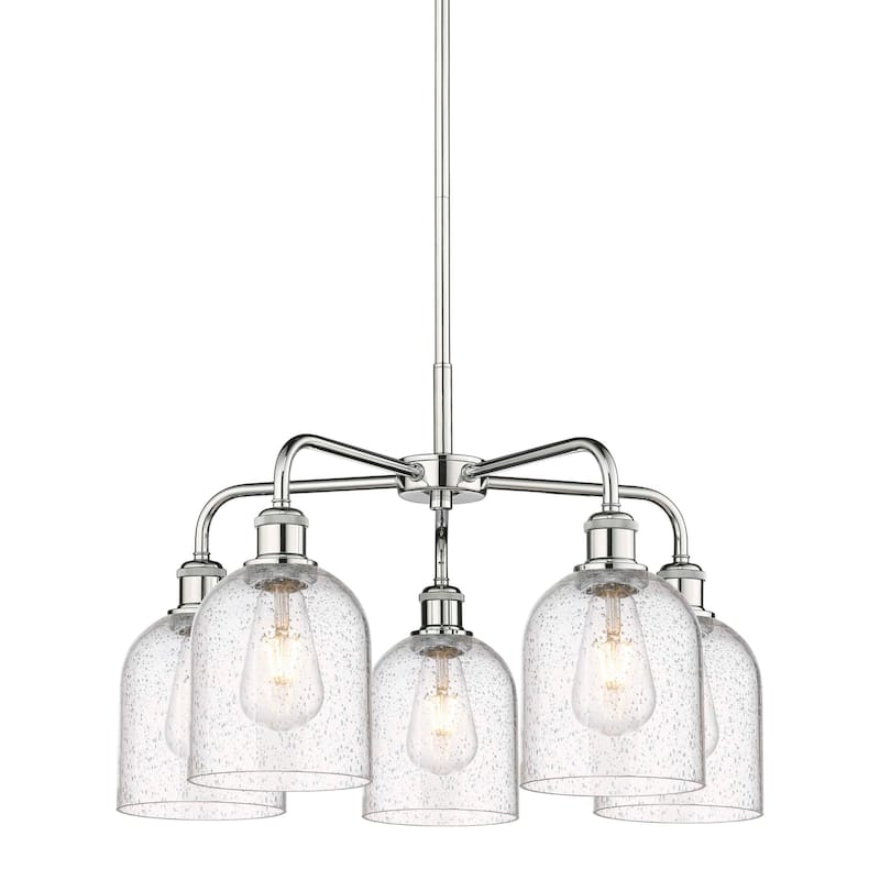 Innovations Lighting 516-5CR-15-24 Bella Chandelier Bella 5 Light 24" - Polished Chrome / Seedy