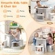 preview thumbnail 7 of 8, Gymax 5-PC Kids Table & Chair Set w/Writable Blackboard&Storage Stools