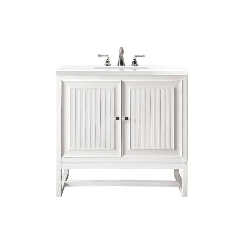 James Martin Vanities E645-V30-3WZ Athens 30" Free Standing Single - Glossy White - Glossy