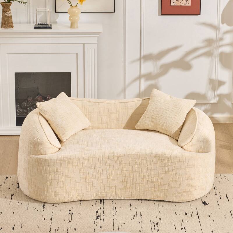 Compress Sofa. It Has Armrests on Both Sides, Comes with Two Pillows