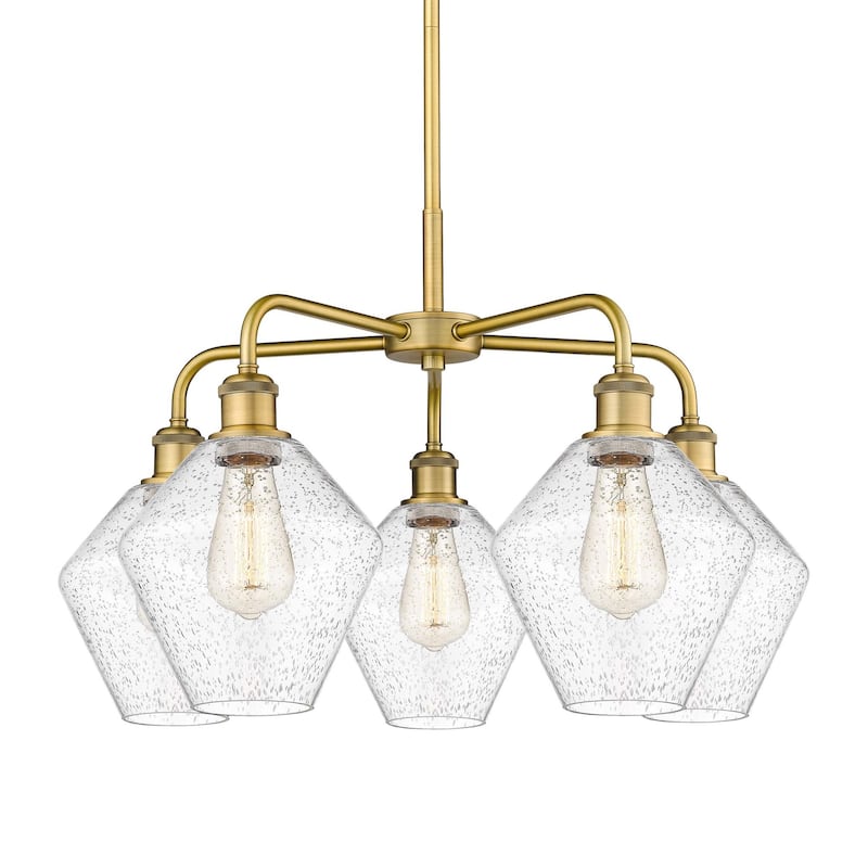 Innovations Lighting 516-5CR-17-26 Cindyrella Chandelier Cindyrella 5 - Brushed Brass / Seedy