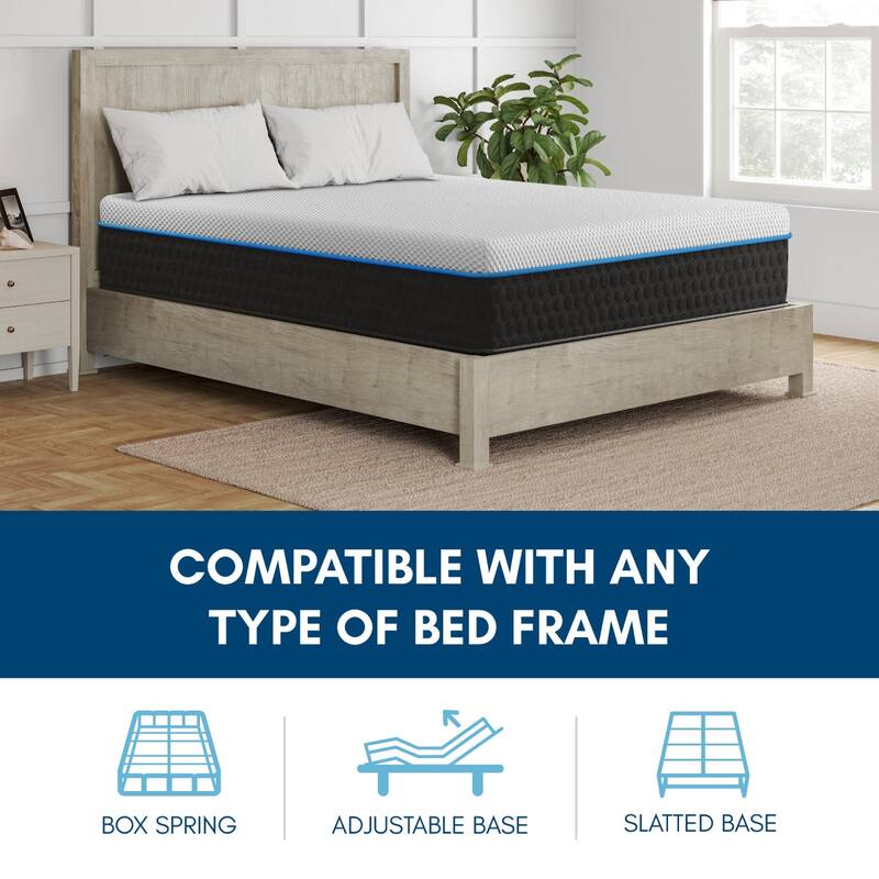 Soraya Lux, 12-inch, Cooling Copper Infusion Memory Foam Hybrid Mattress, CertiPUR US and Greenguard Gold Certified