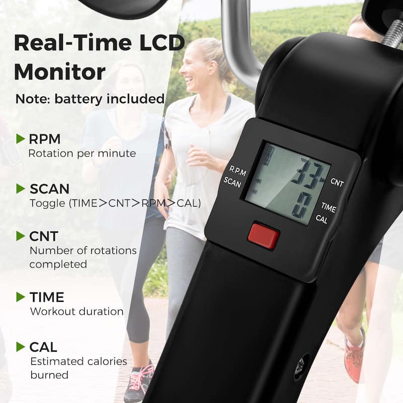 Costway Under Desk Exercise Bike Pedal Exerciser with LCD Display for - See Details