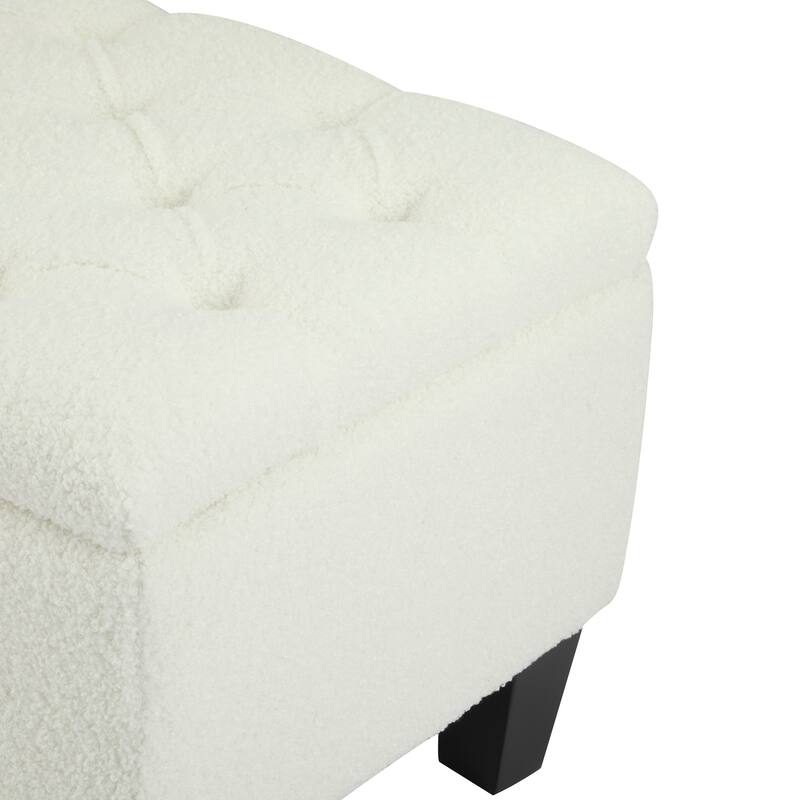 Ottilie Contemporary Button-Tufted Storage Ottoman Bench by Christopher Knight Home