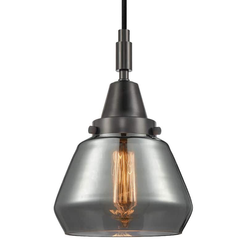 Innovations Lighting 447-1P-G173 Fulton 7" Wide Mini Pendant with - Matte Black
