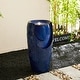 preview thumbnail 84 of 150, Glitzhome Oversized LED Lighted Ceramic Pot Floor Fountains for Outdoor Garden