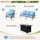 preview thumbnail 71 of 119, MAISON ARTS Outdoor Sofa Set 4/6-Piece Patio Conversation Set with 45'' Gas Fire Pit Table