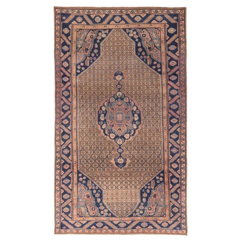 ECARPETGALLERY Hand-knotted Antalya Vintage Brown Wool Rug - 5'4 x 9'2