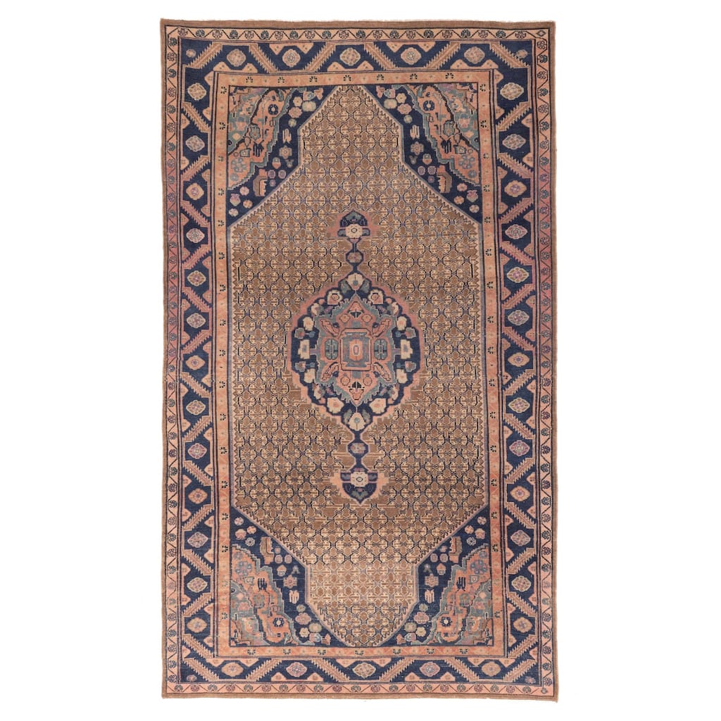 ECARPETGALLERY Hand-knotted Antalya Vintage Brown Wool Rug - 5'4 x 9'2