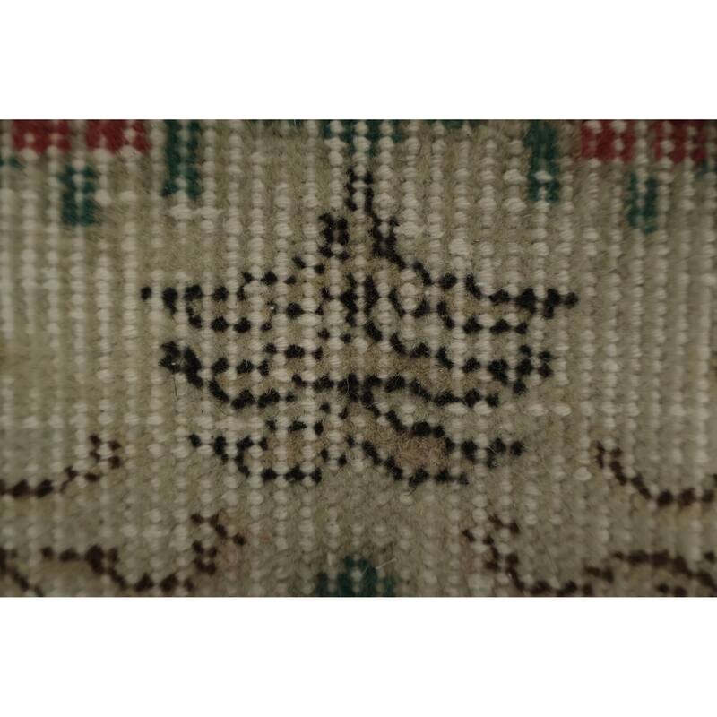 Hand Knotted Oriental 100% Wool Carpet Transitional All-Over Beige & Ivories Anatolian Area Rug - 9' 7'' X 5' 7''