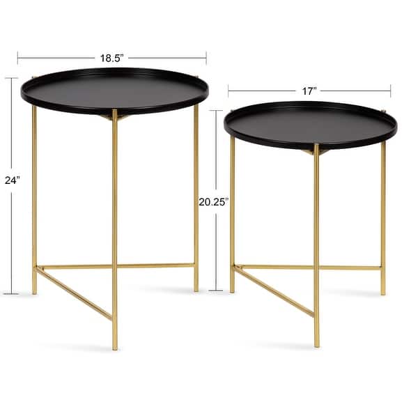 dimension image slide 2 of 13, Kate and Laurel Ulani Nesting Tables (Set of 2)