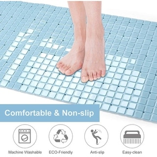 Bath Shower Tub Mat 39x15 Machine Washable Bathtub Mats with