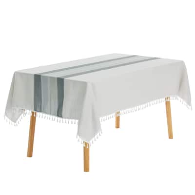 1 Pack Rectangle Tablecloth, Cotton Linen Spillproof Table Cover