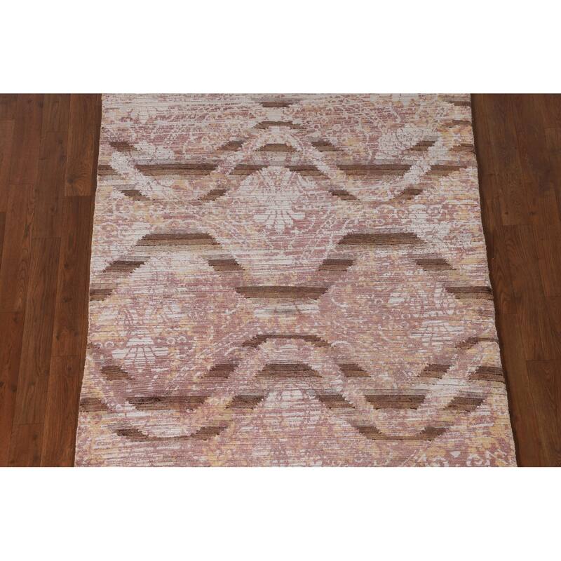 Abstract Modern Rug Hand-Knotted Wool Carpet - 3'10"x 6'0"