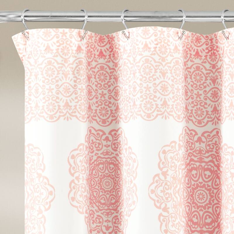 Lush Decor Stripe Medallion Shower Curtain