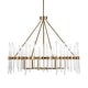 preview thumbnail 1 of 4, Uttermost 21389 Crystal 8 Light 39" Wide Ring Chandelier Brass