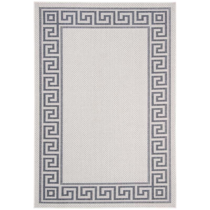 Martha Stewart by SAFAVIEH Washable Adeliya Indoor/ Outdoor Waterproof Rug - 8' x 10' - Silver/Grey