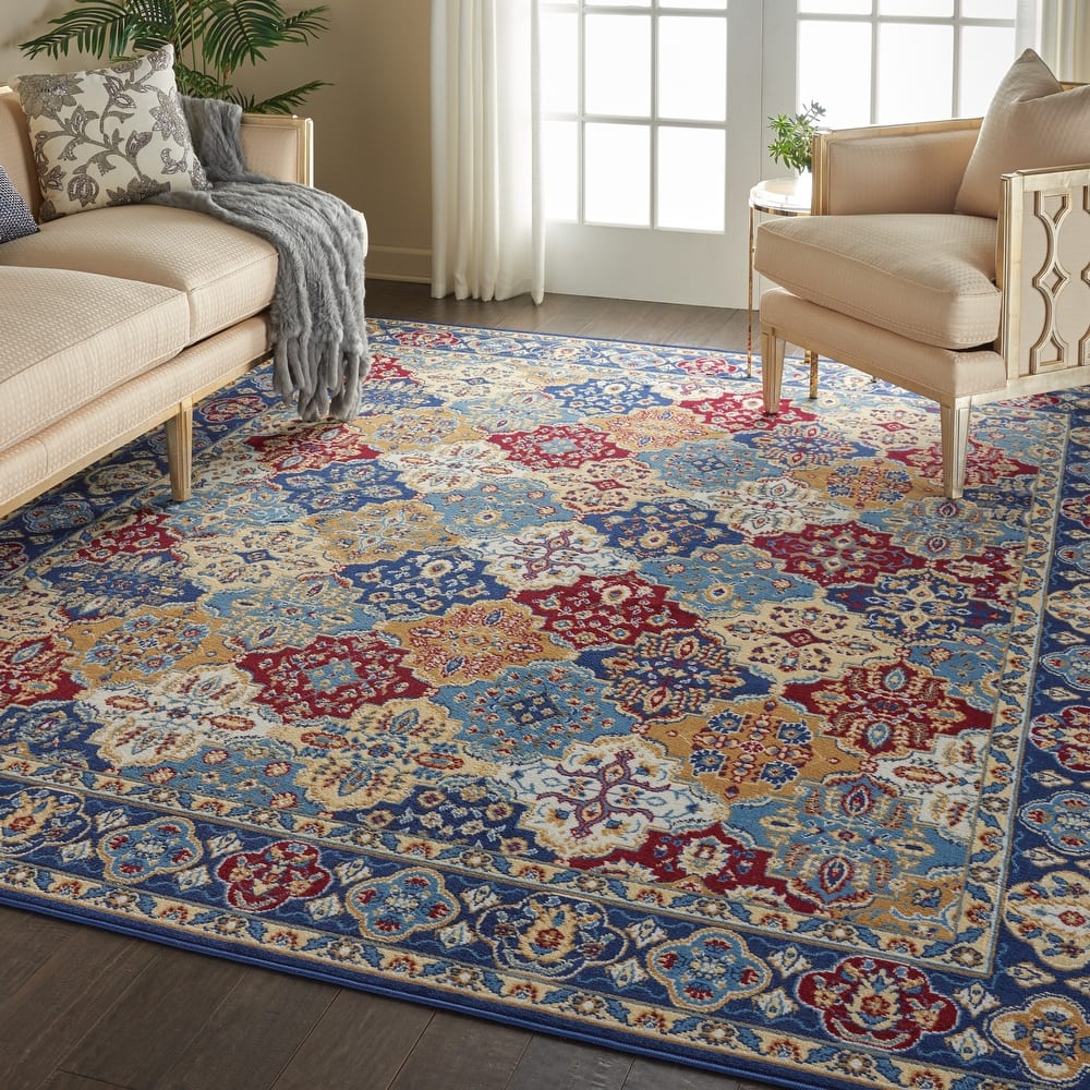 Nourison Grafix Vintage Boho Persian Border Area Rug