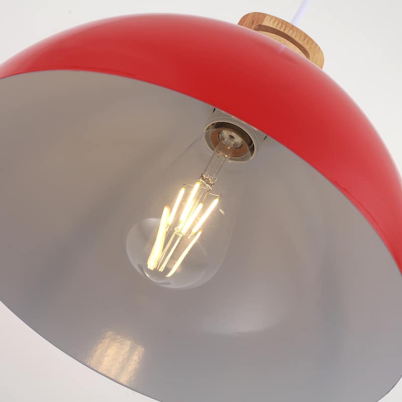 1-Light Pendant Light with Dome Shape, Classic Semi Flush Mount Chandelier for Dining Room Living Room Bedroom Kitchen