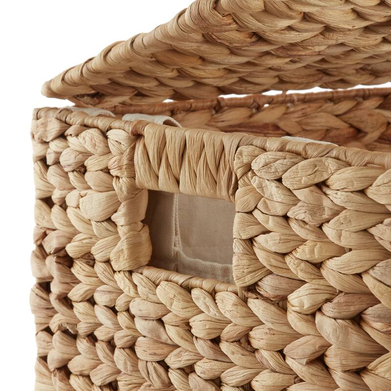 2Section Laundry Hamper Basket with Removable Liner Bags for Clothes