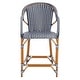 preview thumbnail 45 of 68, SAFAVIEH California Outdoor Bistro 26-inch Counter Stool with Arms - 23" W x 26" D x 43" H