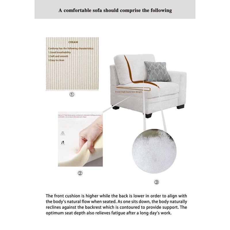 9PCS Corduroy Flexible Combination Sectional Sofa Couch