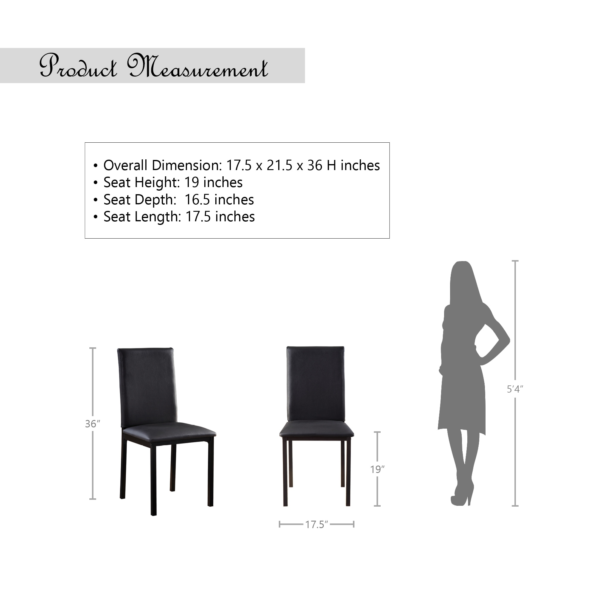 19 inch seat on sale height dining chairs