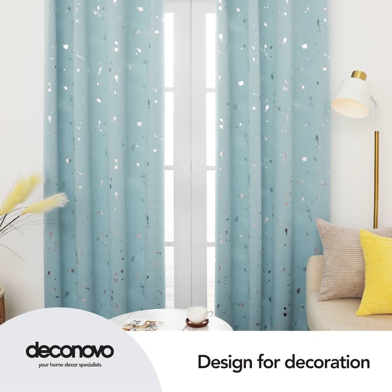 Deconovo Silver Spot 52 Width Curtain Panel Pair (2 Panel)