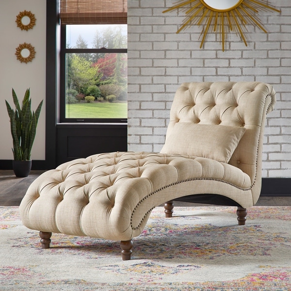 華麗 Knightsbridge Tufted Oversized Chaise Lounge by iNSPIRE Q その他
