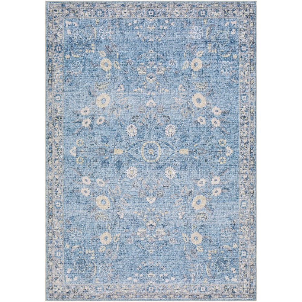 Livabliss Lavable Classic Medallion Machine Washable Area Rug