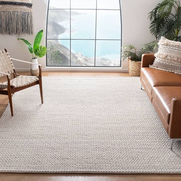 6' x 9' Safavieh Manhattan Collection MAN251B Handmade Modern Wool & Viscose Area Rug Grey 6' x 9' Safavieh Manhattan Collection MAN251B Handmade Modern Wool & Viscose Area Rug Grey