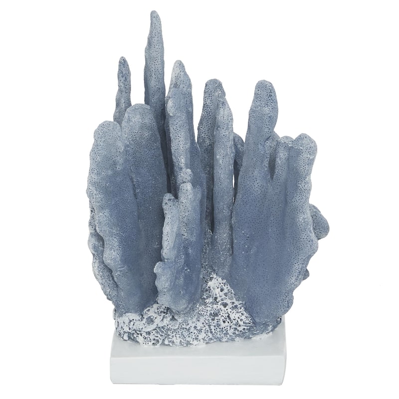 Blue or White Polystone Coral Decorative Sculpture