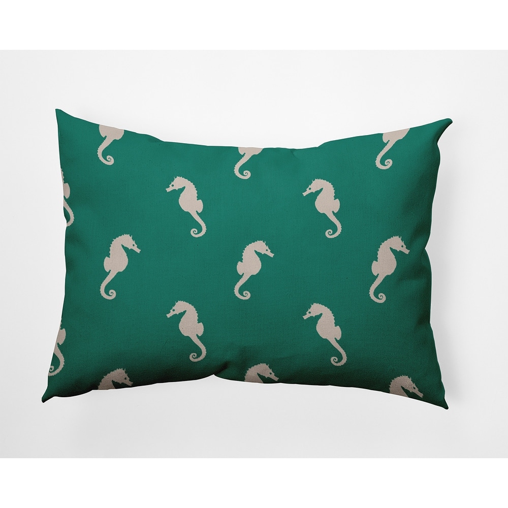Sea Horses Polyester Indoor/Outdoor Pillow