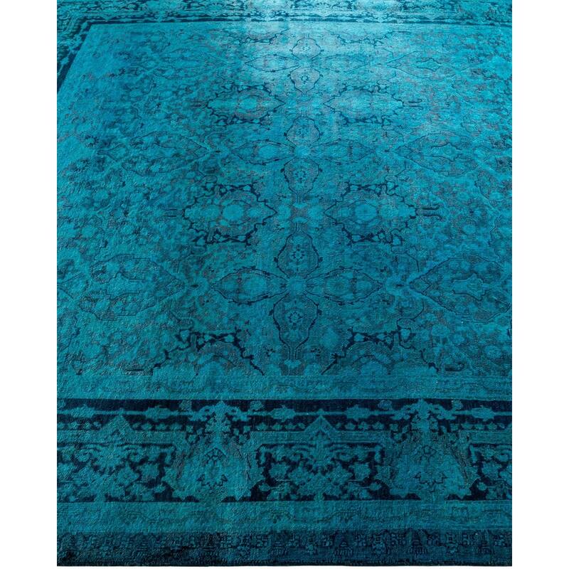 Fine Vibrance, One-of-a-Kind Hand-Knotted Area Rug - Blue, 6' 1" x 6' 2" - 6' 1" x 6' 2"
