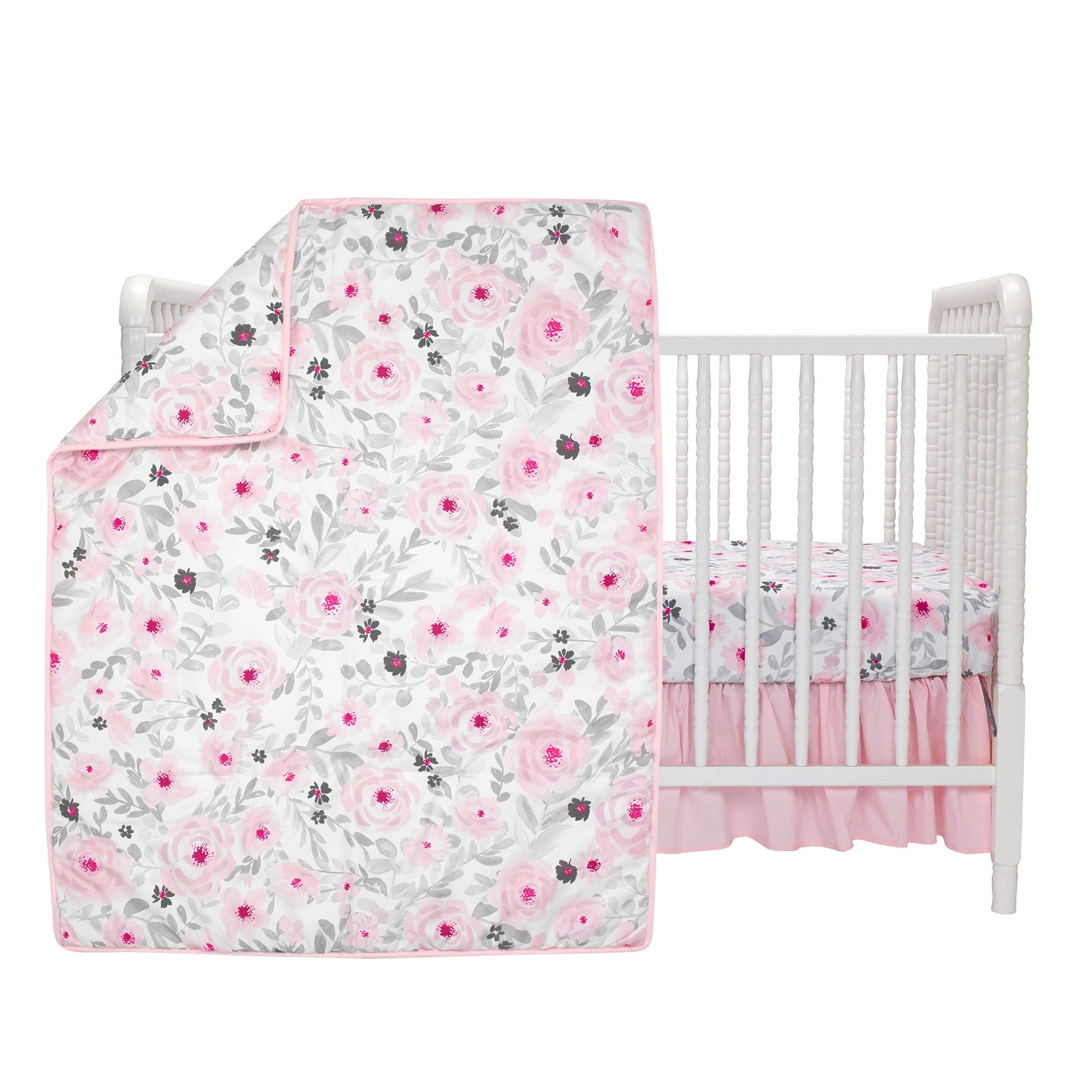 Shop Bedtime Originals Blossom Pink Watercolor Floral 3 Piece Baby