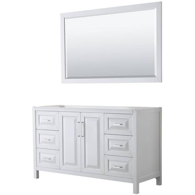 Wyndham Collection Daria 59" Single Free Standing Vanity Cabinet -