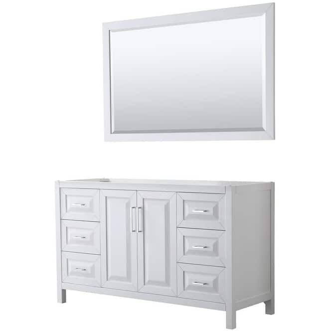 Wyndham Collection Daria 59" Single Free Standing Vanity Cabinet -