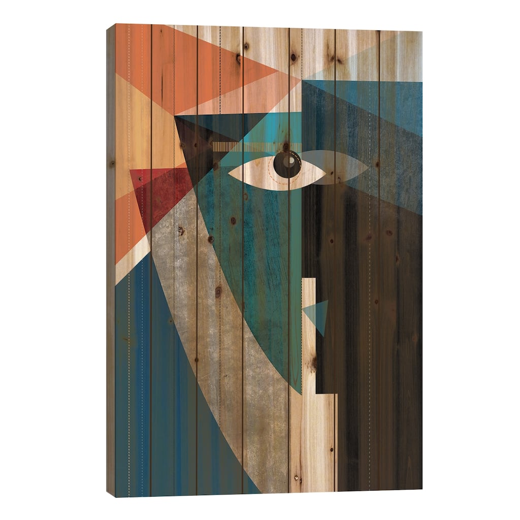 The Kiss Print On Wood by Soul Curry Art & Illustrations - Multi-Color