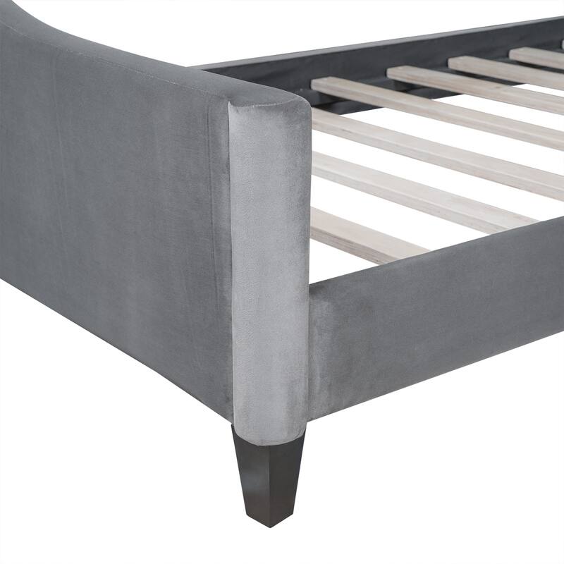 Tufted Button Twin Daybed, Gray, Modern Luxury Design with Plywood Frame