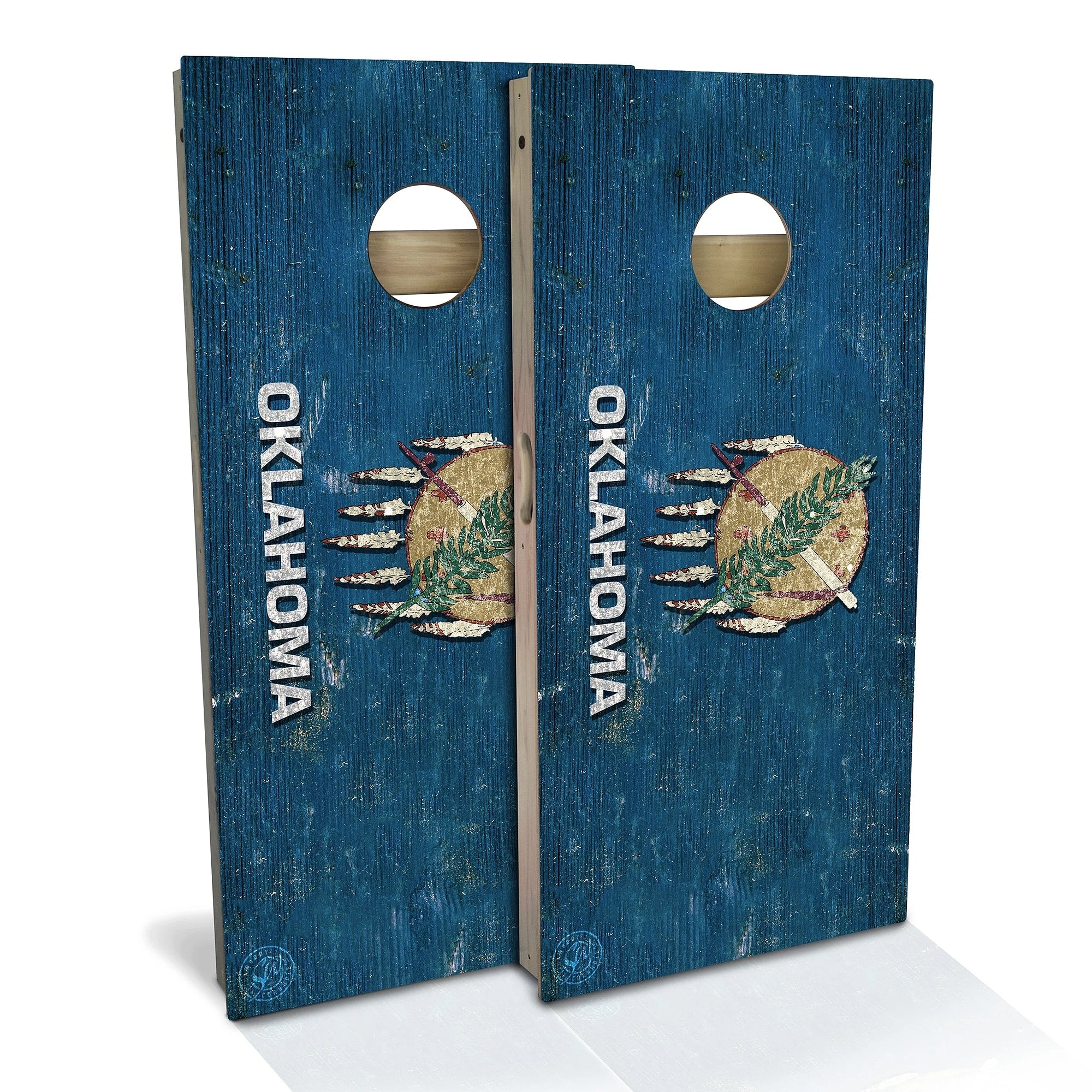 Oklahoma Flag Outdoor Cornhole Board Set